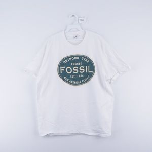 90s Fossil Mens XL Spell Out Circle Logo T Shirt